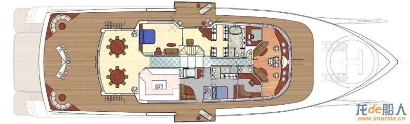 国外游艇布置示意图