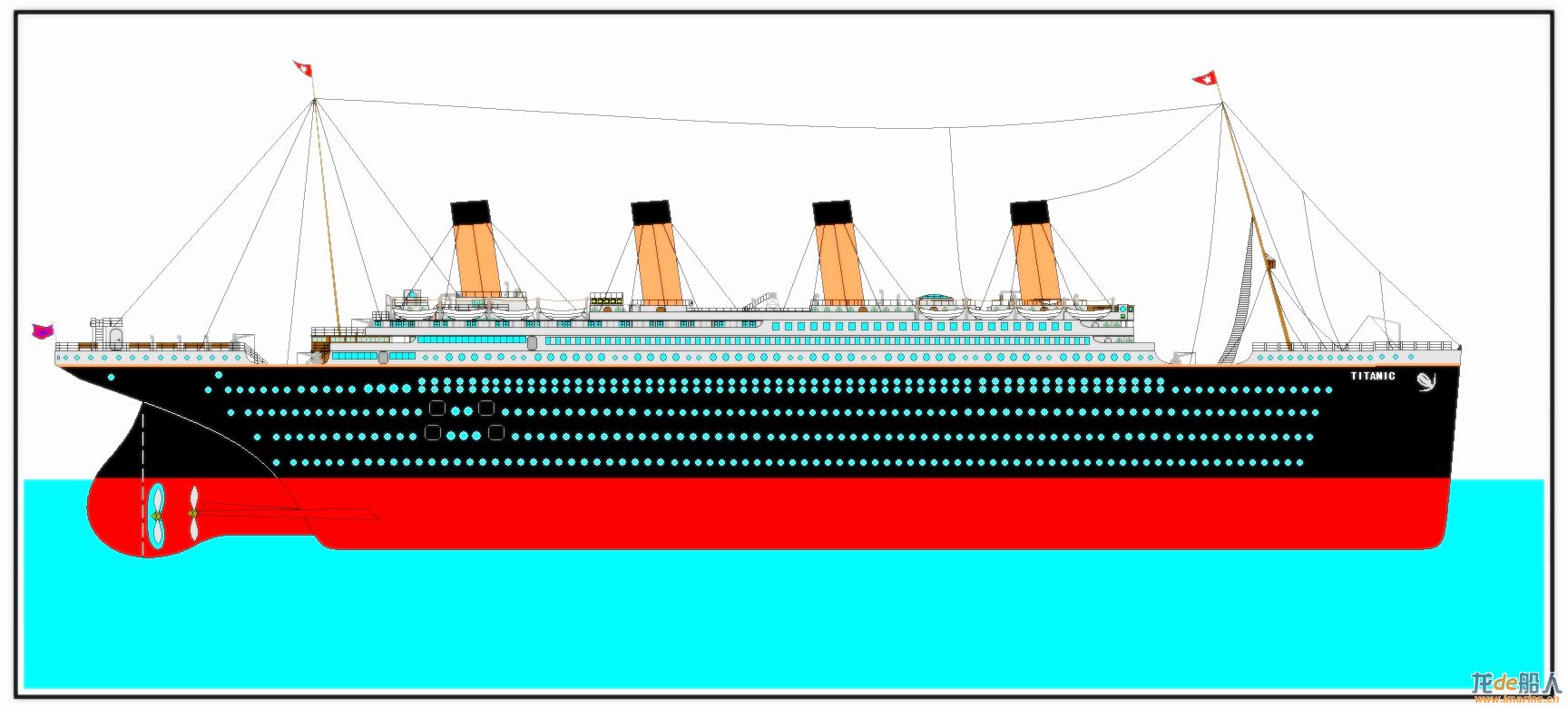 泰坦尼克号构造图片