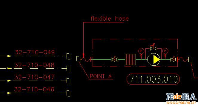 flexible hose connect to pump