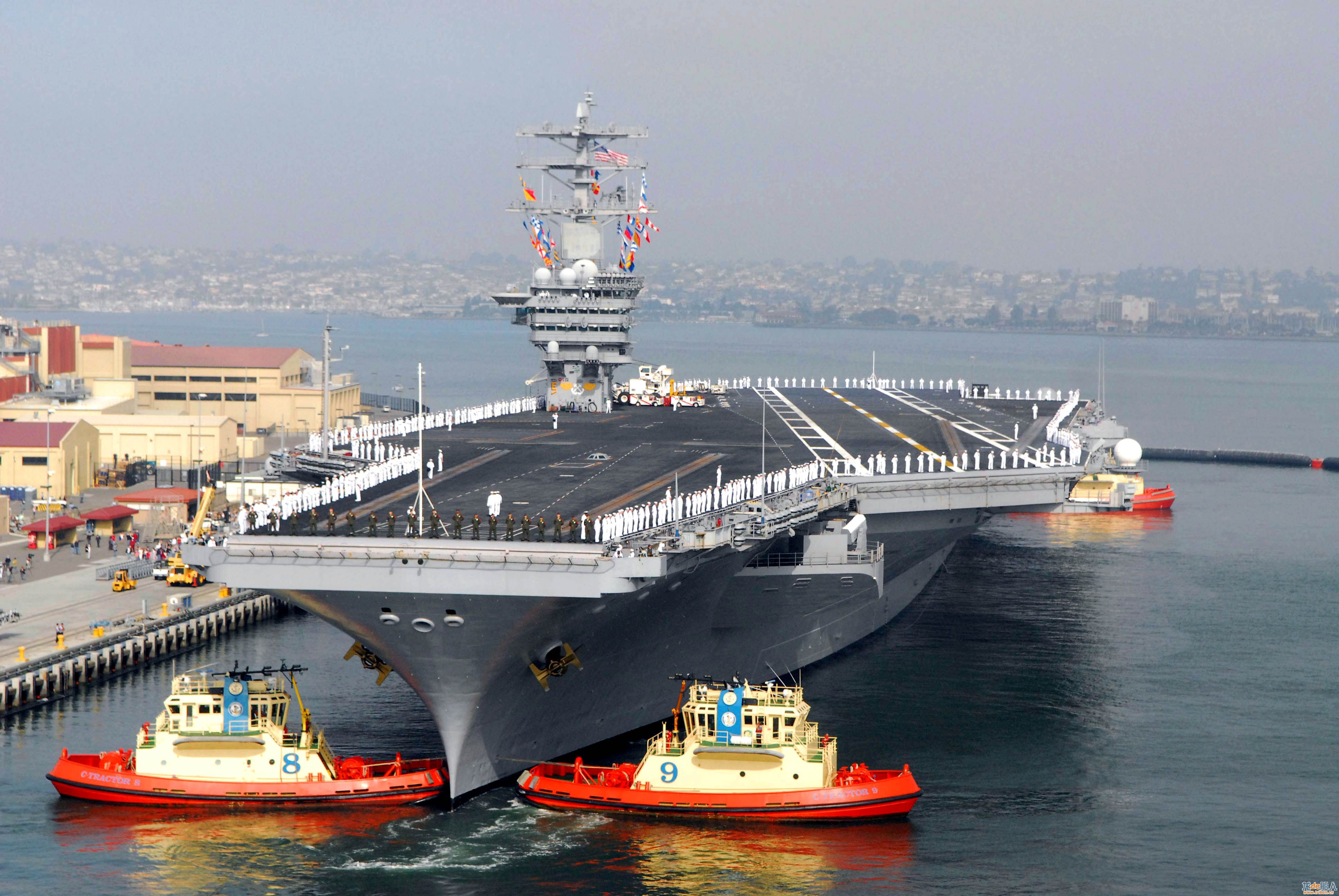 The nuclear-powered aircraft carrier USS Nimitz (CVN 68)