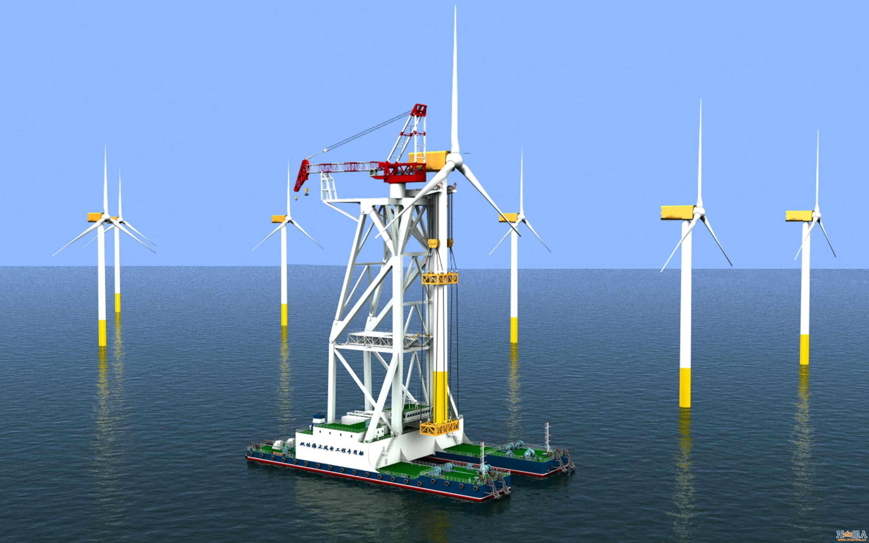 上海佳豪世界首创低碳高效双体海上风电工程专用船